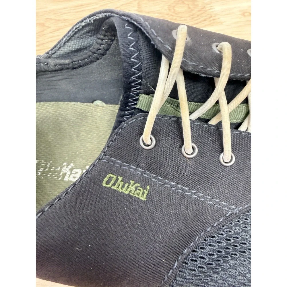 OluKai‎ Nohea Moku Sneakers Mens 10.5 Navy Blue Mesh Lightweight Boat Shoes #65